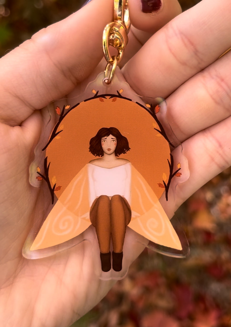 Fall Fairy Keychain